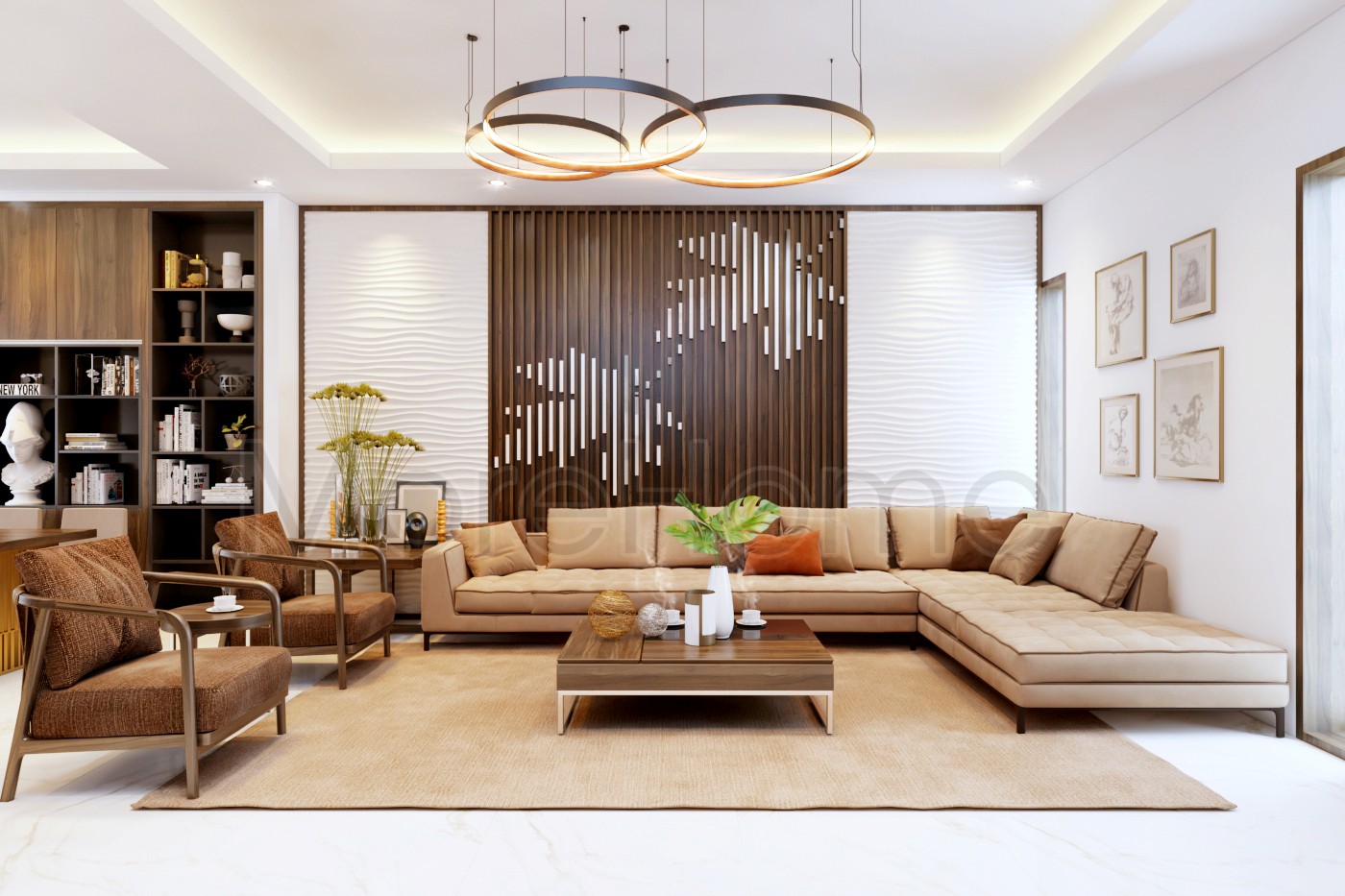 Thiết kế nội thất gỗ đẹp cho phòng khách sang trọng hút mắt khi bước vào cửa nhà Thiết kế nội thất phòng khách gỗ nhà phố