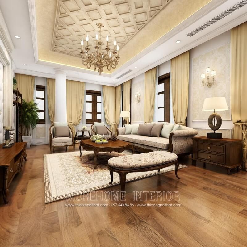 Tô điểm cho phòng khách của gia đình bạn thêm phần sang trọng, đẳng cấp bằng mẫu Sofa tân cổ điển đẹp